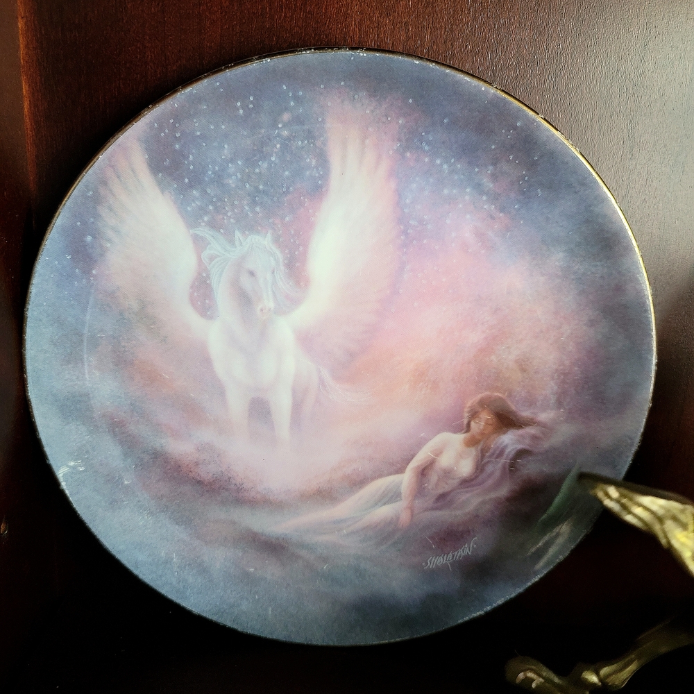 Mystical Pegasus Decorative Plate Y2k Princess Fairy Unicorn Manic Pixie